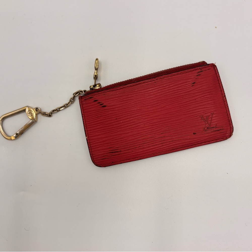 Louis Vuitton Epi Leather Key Pouch | Vintage Red Monogram LV Coin Purse